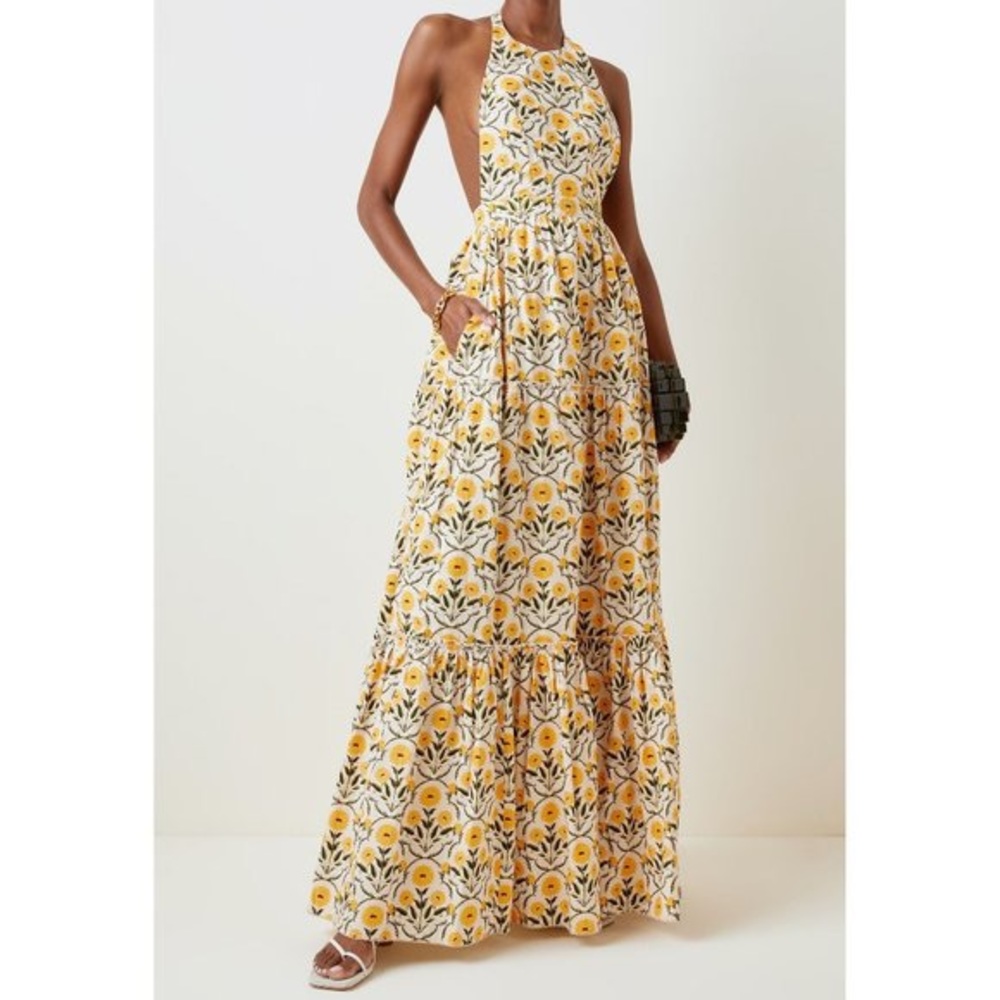 Agua by Agua Bendita Naranja Dress in Banana Floral